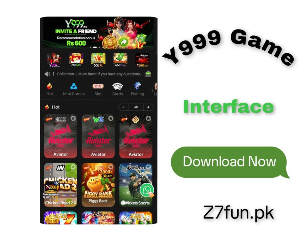 Y999 Game interface