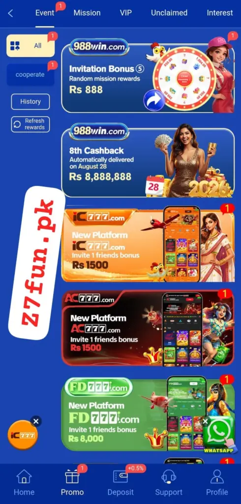 988win Bonuses
