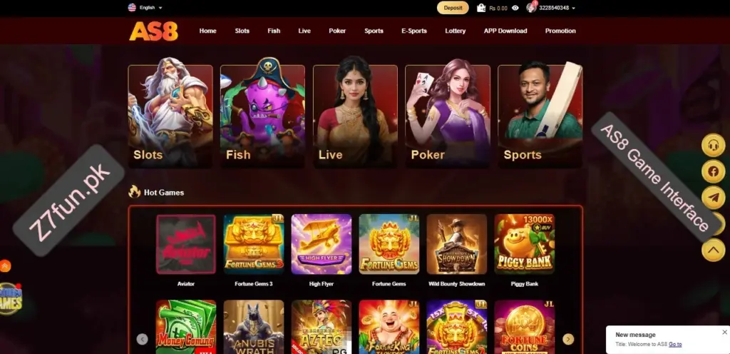 AS8 Game Download Interface