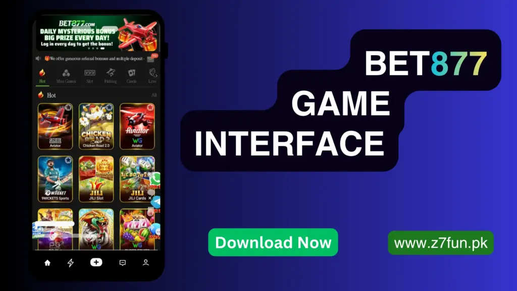Bet877 Game Download Interface