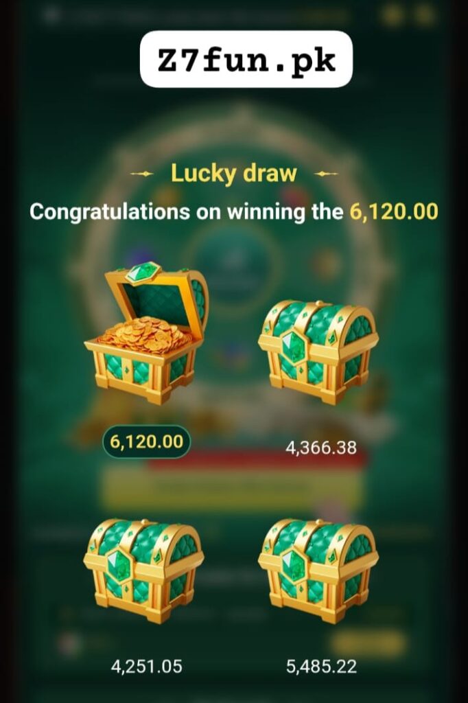 bonus page showing welcome bonus and daily rewards Pakistan