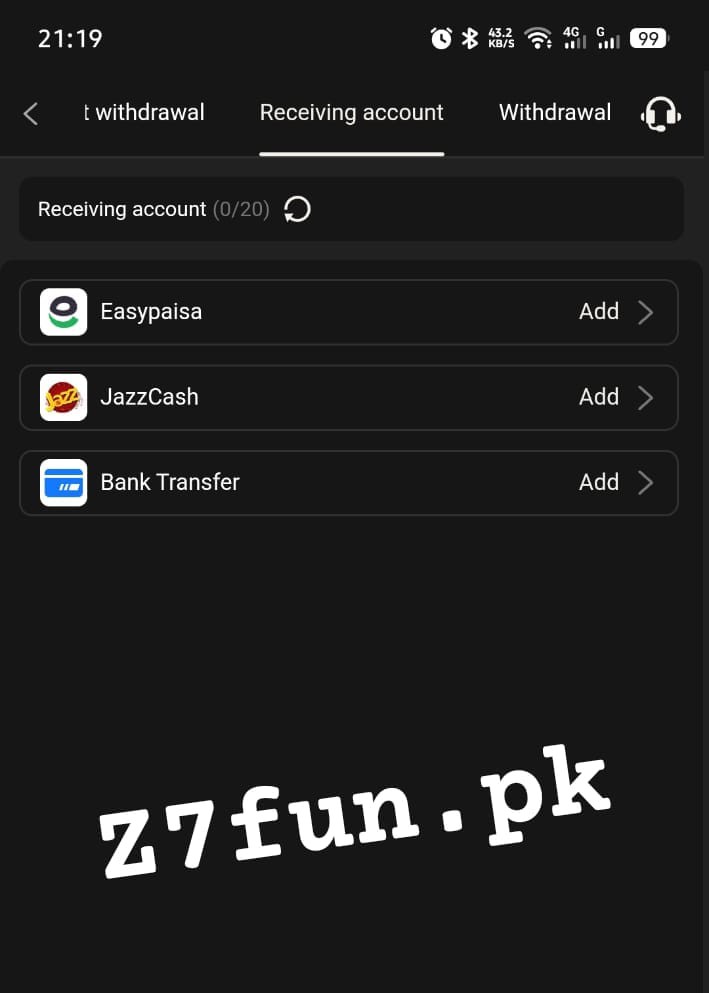 Withdrawal JazzCash Easypaisa
