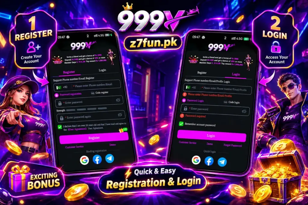 999V Game Login and Register