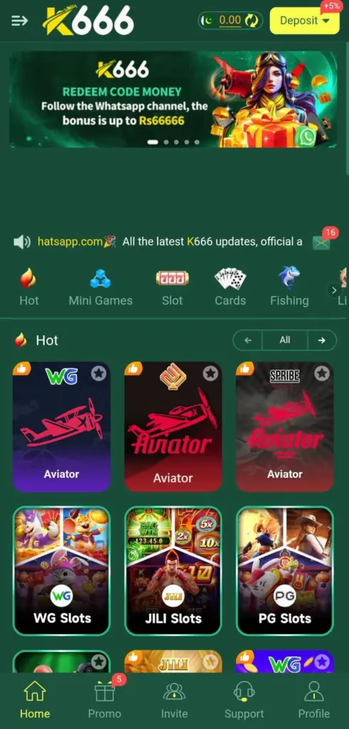 K666 Game Download Interface