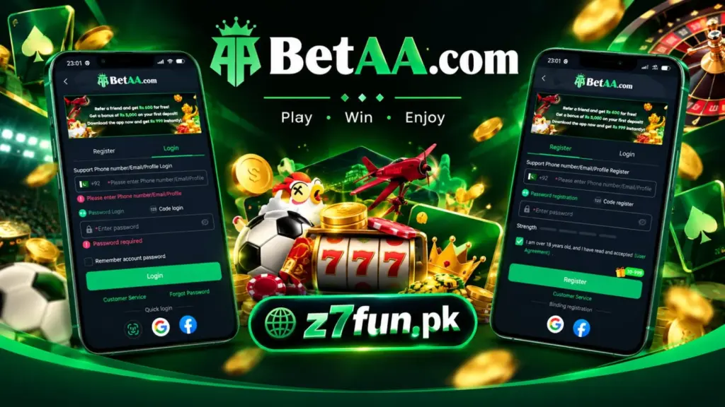 BetAA Game Login and registration Process