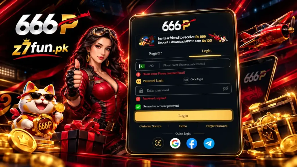 666P Game Login Screen